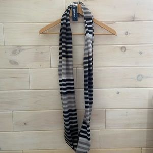 Black and Gray Old Navy Striped Infinity Scarf